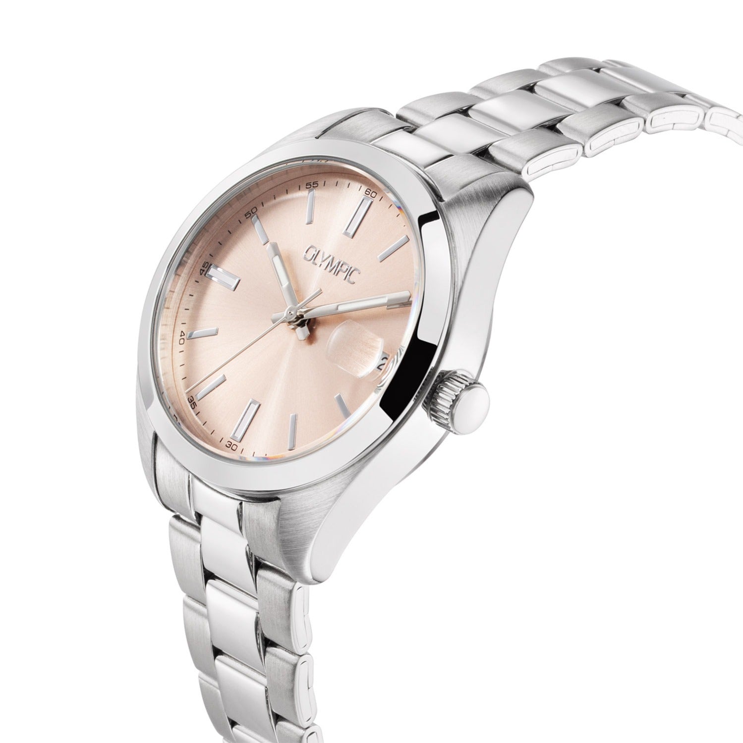 Olympic Louise Silver and Pink Women's Watch OL75DSS002