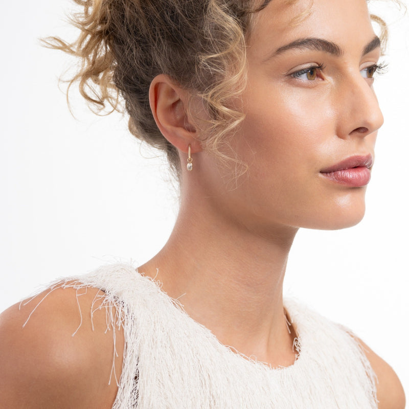 Isabel Bernard Le Marais Sophie 14 Karaat Gouden Oorringen met Zirkonia Steen IB360293-zoom-