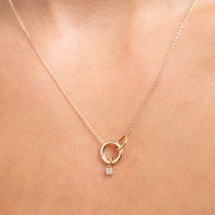 Isabel Bernard Le Marais Square Zirconia 14 karat gold charm IB350061