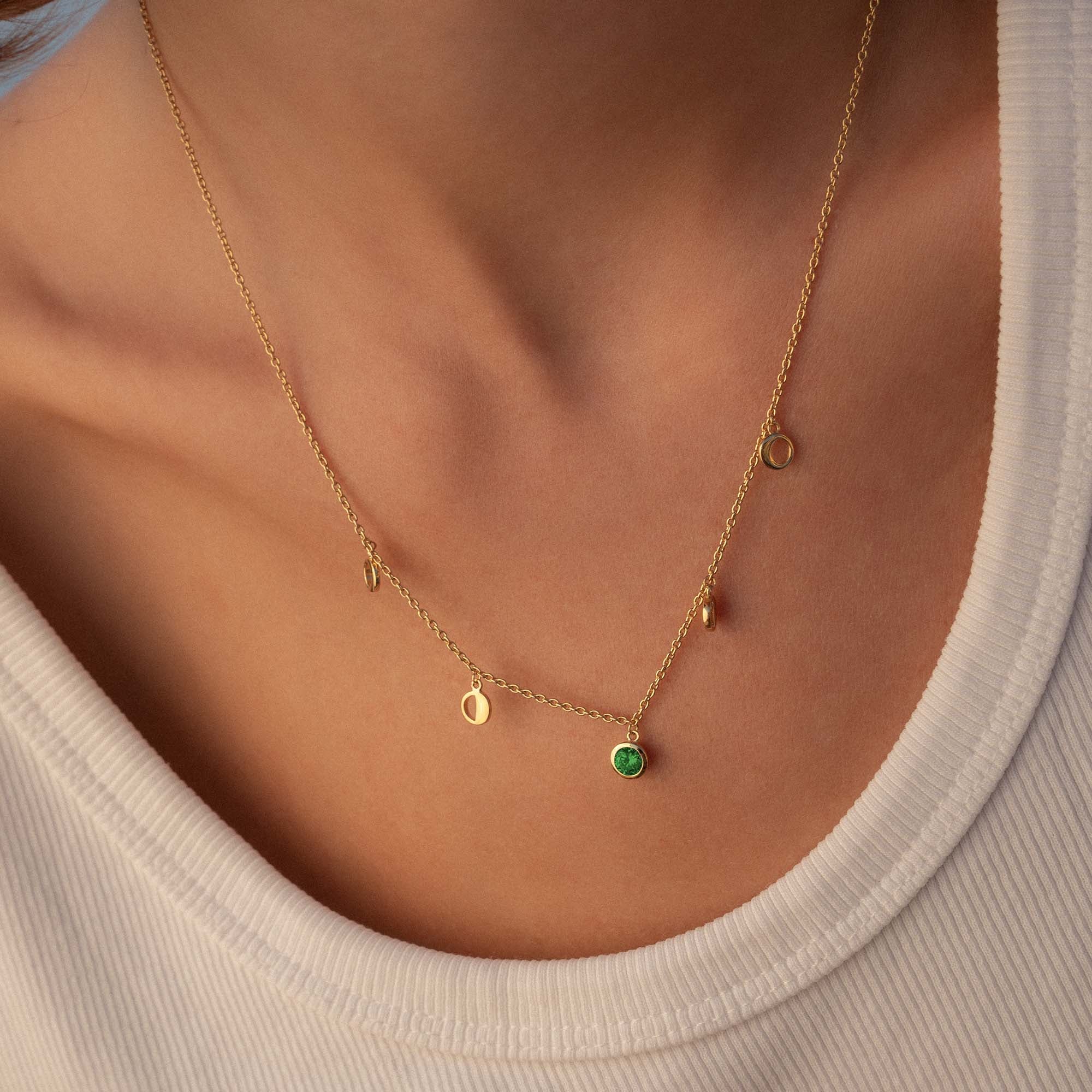 Violet Hamden Luna 925 Sterling Silver Gold Plated Necklace VH340042