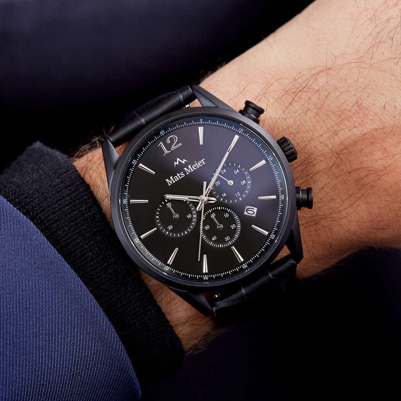 Mats Meier Grand Cornier Chrono Mat Zwart Horloge MM00102-zoom-