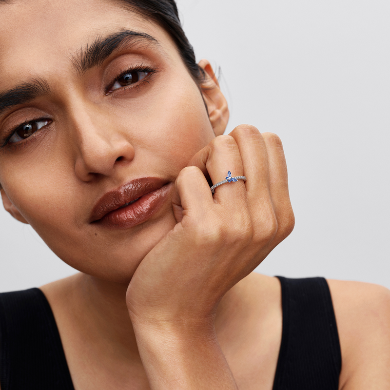 Pandora Timeless 925 Sterling Silver Sparkling Butterfly Ring 194269C01-54-zoom-