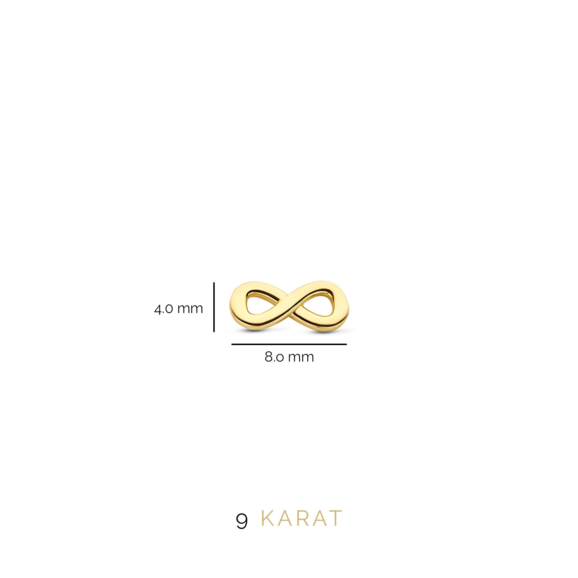 Beloro Jewels Della Spiga 9 karaat oorknoppen BO360003