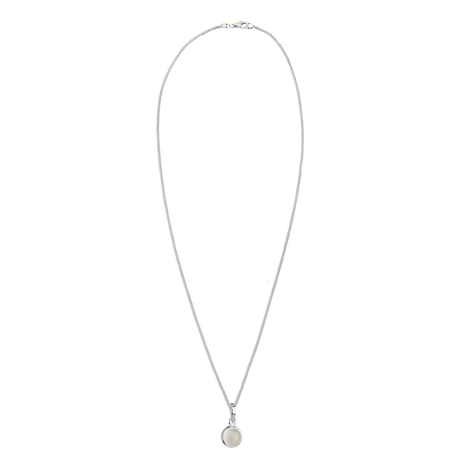 Elli 925 Sterling Silver Necklace with Moonstone 2004-BF-0008193-001