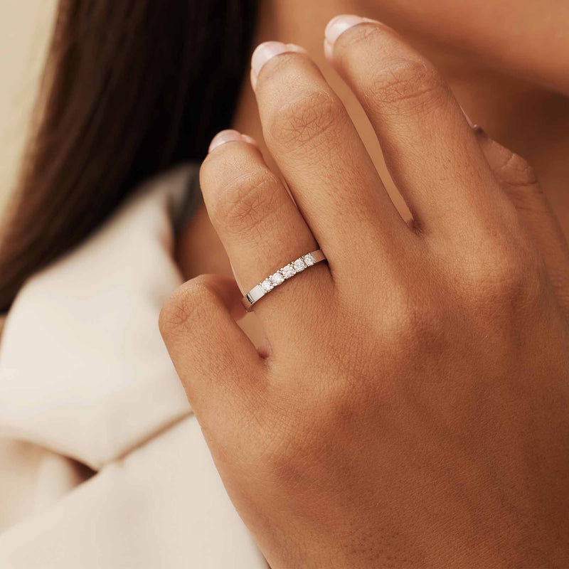 Isabel Bernard De la Paix Madeline 14 karaat witgouden ring | diamant 0.20 ct | IBD330019-48-zoom-