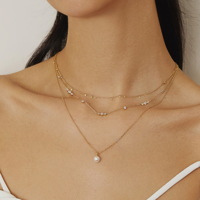 Ania Haie Miss Dainty Goudkleurige Zirkonia Ketting AH-N065-04G-zoom-