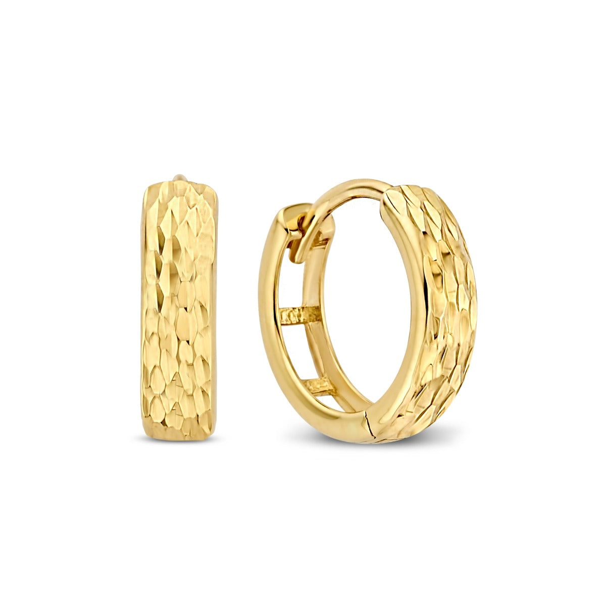 Isabel Bernard Rivoli Laura 14 Carat Golden Hoop Earrings IB360143
