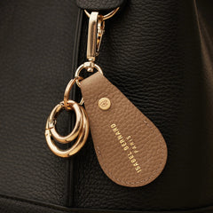Isabel Bernard Honoré Filou Taupe Calfskin Airtag Key Pendant IB66000-078