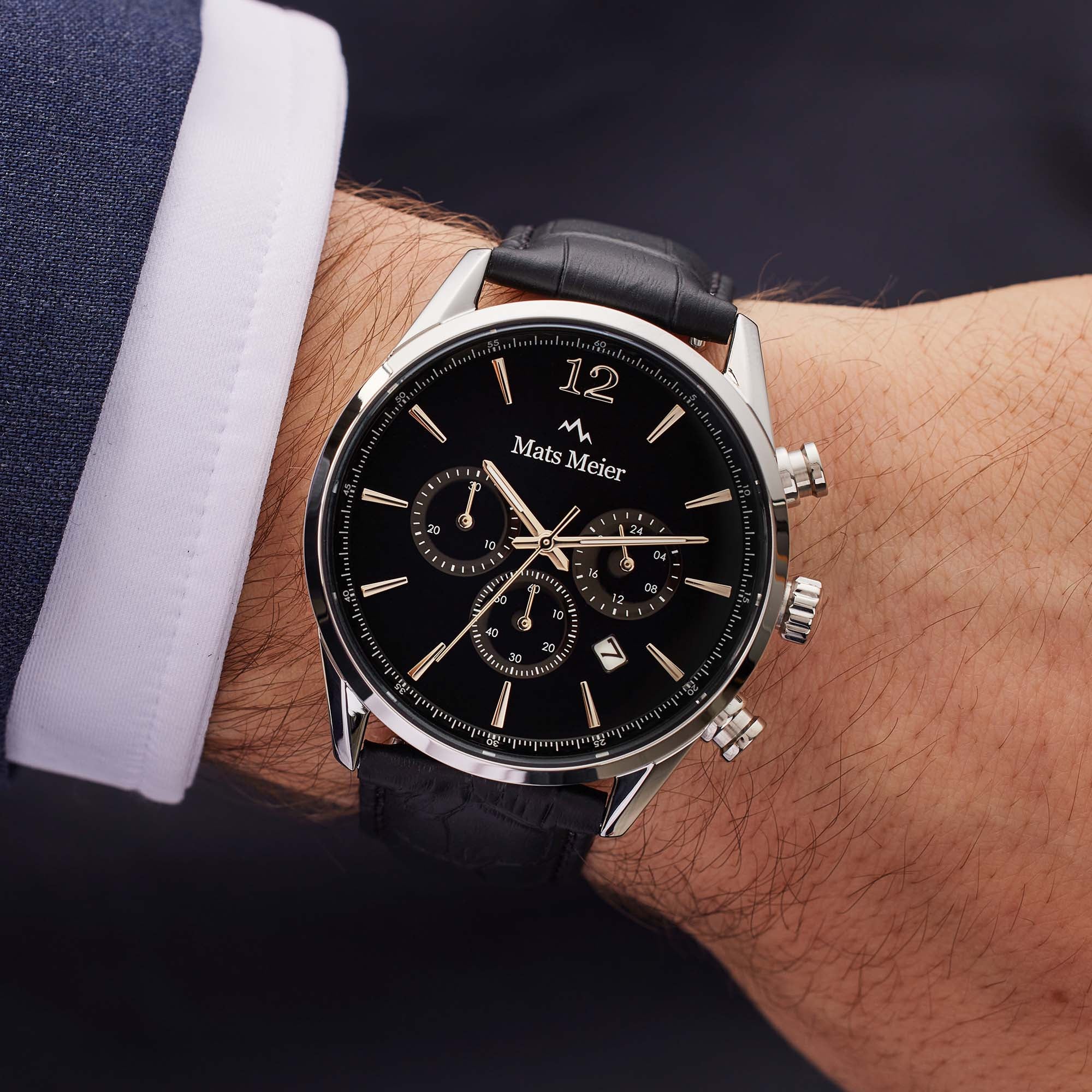 Grand Cornier Chrono Zwart Horloge MM00106
