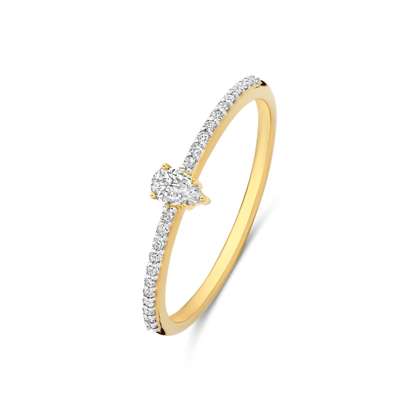 Isabel Bernard De la Paix Eloise 14 karat gold ring with diamond 0.10 carat IBD330043-48-zoom-