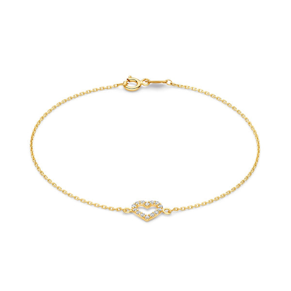Beloro Jewels Monte Napoleone Valentina 9 karaat armband met zirkonia BO320042