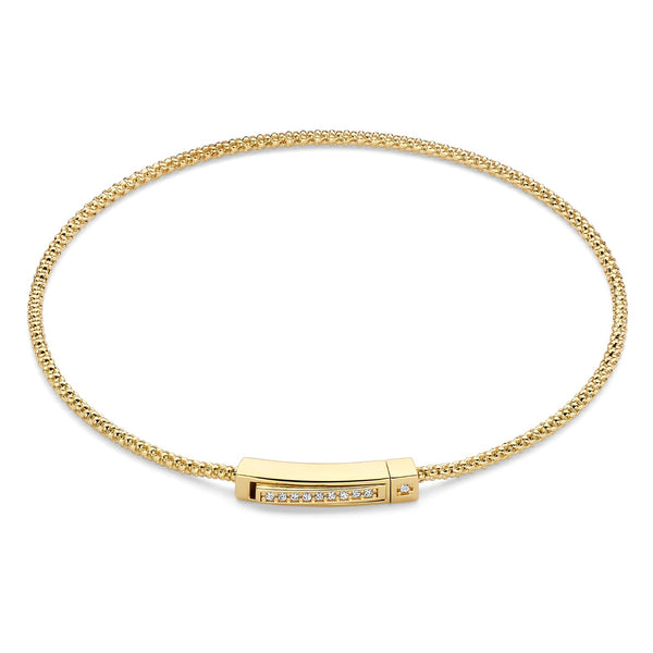 Isabel Bernard Le Marais Liaison 14 karaat gouden armband met zirkonia steentjes IB320154