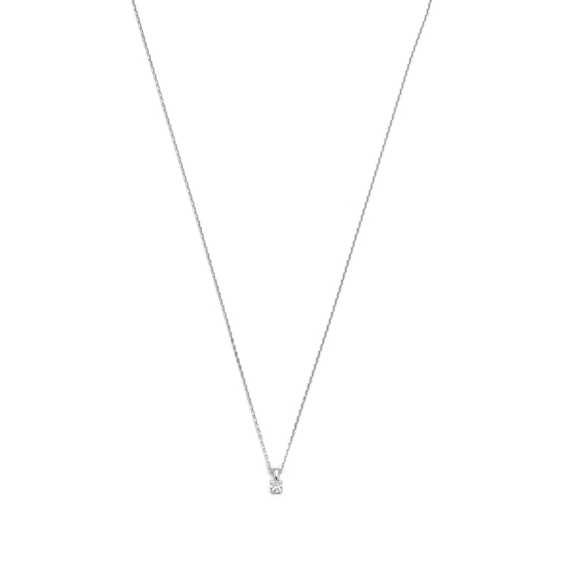Isabel Bernard De la Paix Christine 14 karaat witgouden collier | diamant 0.10 ct | IBD350006-zoom-