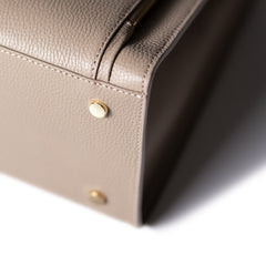 Isabel Bernard Honoré Nadine Taupe Leather Handbag made of Calfskin IB25038