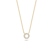 Blush 14 Carat Golden Necklace with Zirconia 3125YZI (Length: 42.00 cm)