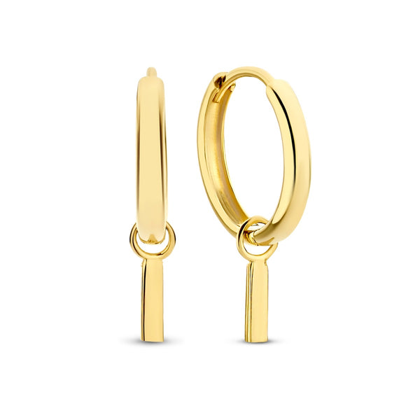 Monceau Josephine 14 karaat gouden oorringen met staafje