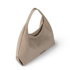 Isabel Bernard Honoré Grace taupe calfskin leather shoulder bag IB25093-078