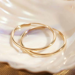 Isabel Bernard Le Marais Cerise 14 Carat Golden Hoop Earrings IB360169