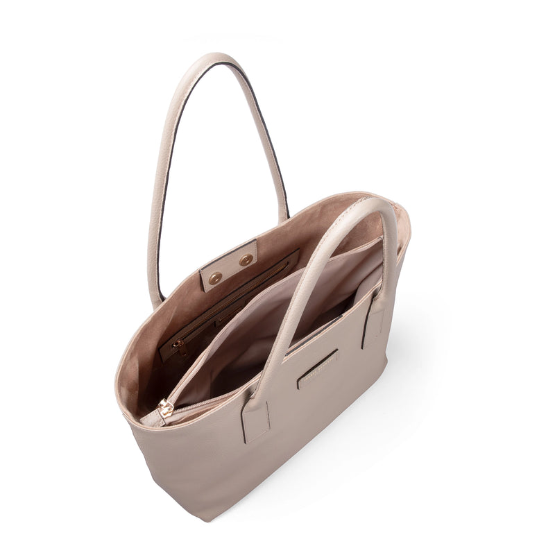 Isabel Bernard Honoré Elin Taupe kalfslederen schoudertas IB25111-078-zoom-