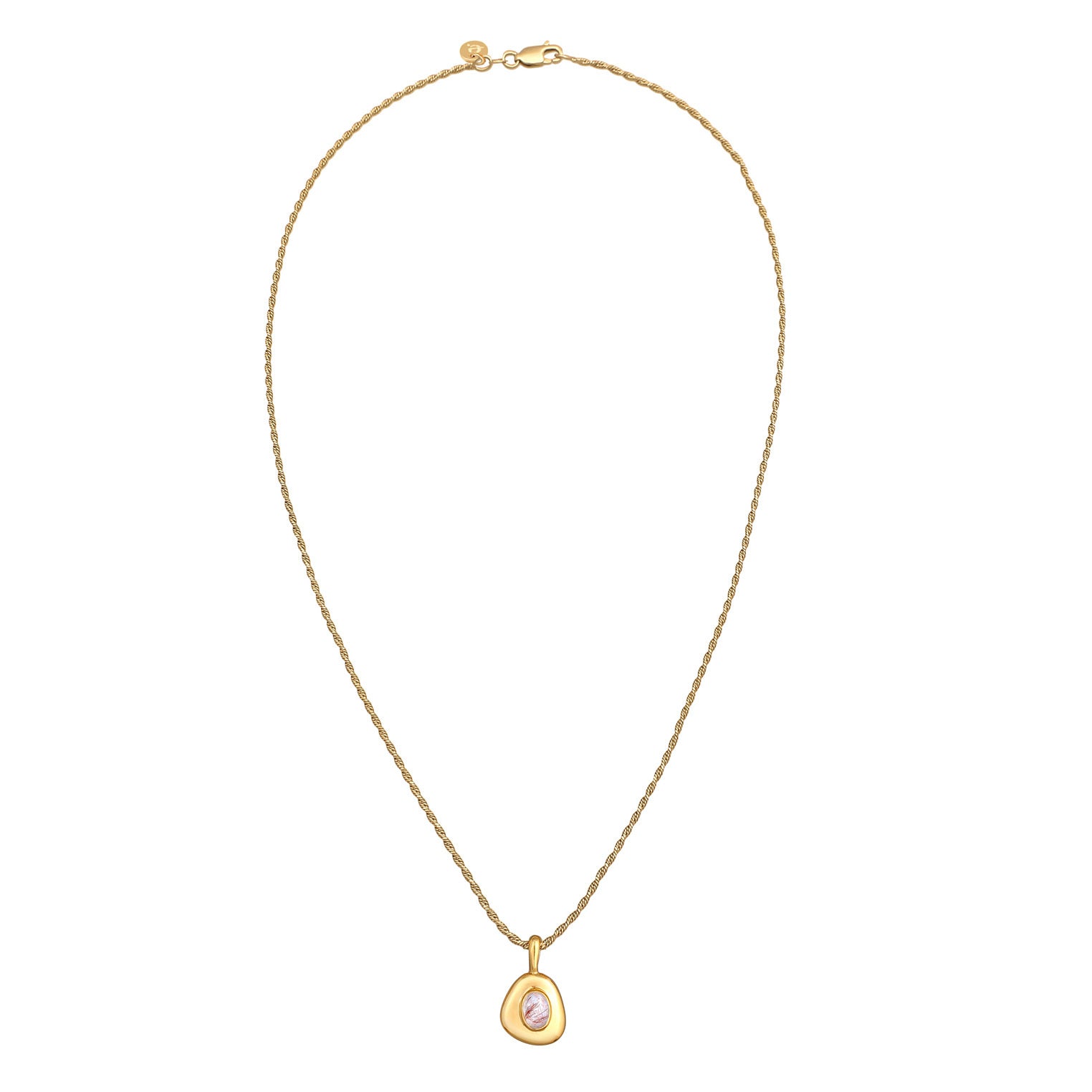 Elli 925 Sterling Silver Link Chain Necklace with Gemstone 2004-BF-0007869-001