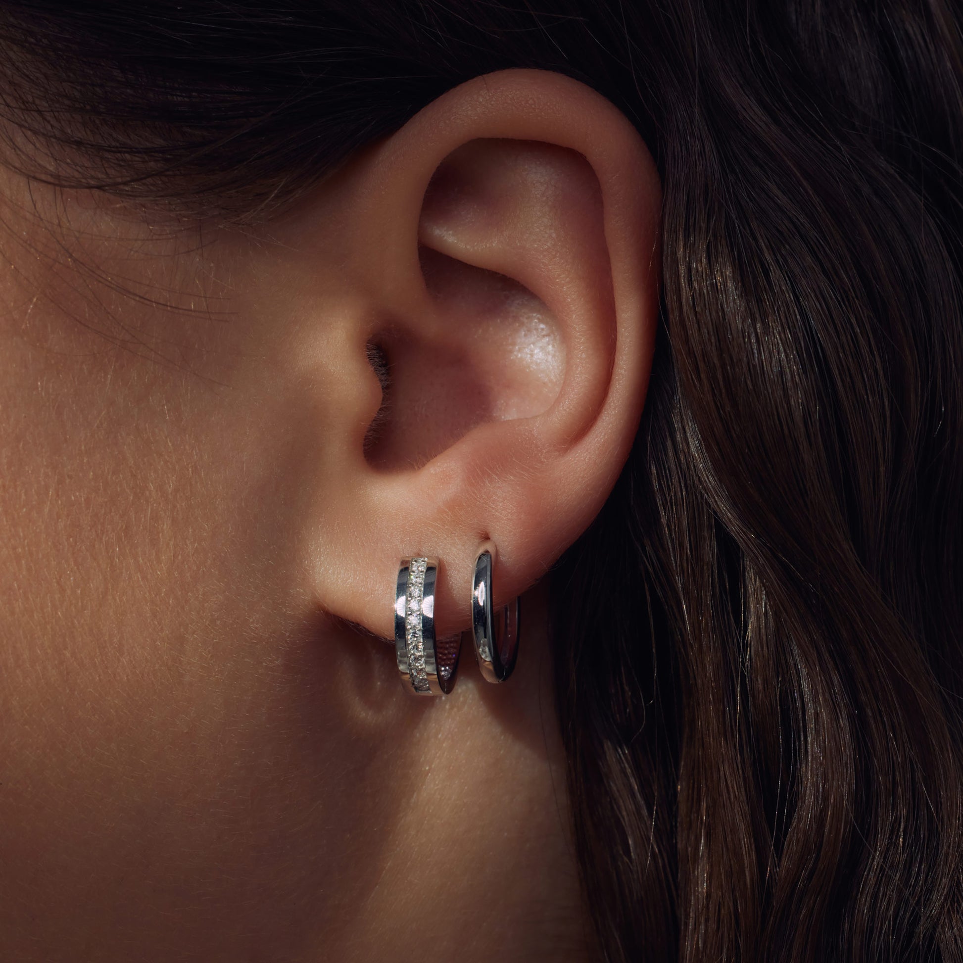 Parte Di Me Ponte Vecchio Santa Trinita 925 sterling Silver Hoop Earrings PDM36106