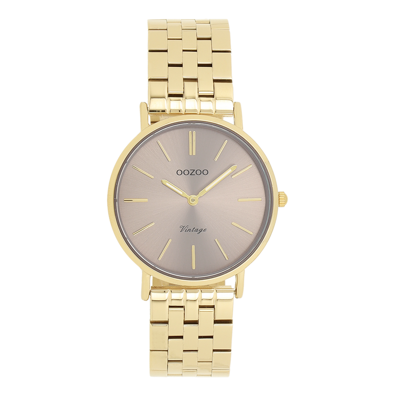 OOZOO Vintage Gold and Taupe Women's Watch C20408-zoom-