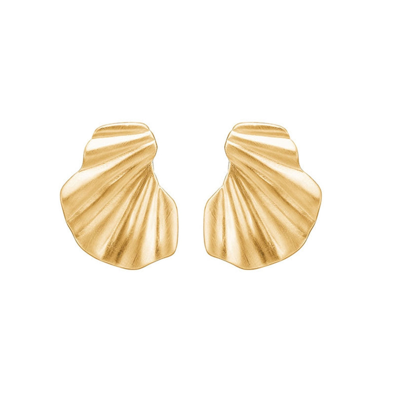 ENAMEL Copenhagen Wave 925 Sterling Zilveren Oorbellen Met Gouden Plating E70GM-zoom-