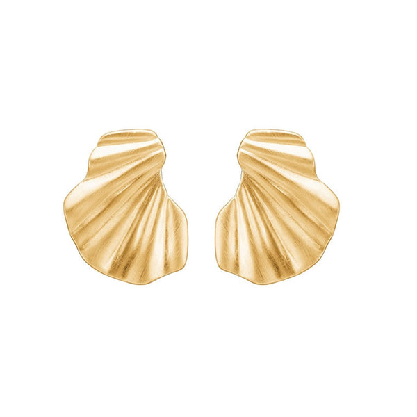 ENAMEL Copenhagen Wave 925 Sterling Zilveren Oorbellen Met Gouden Plating E70GM