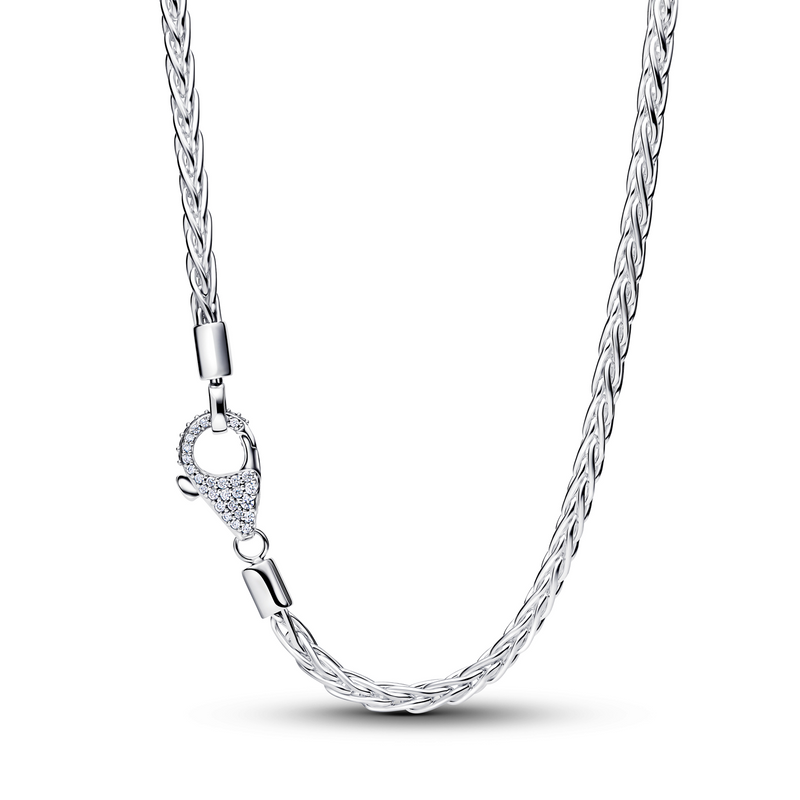 Pandora Moments Pavé Sluiting Vossenstaart Ketting Bedel Ketting 394463C01-45-zoom-