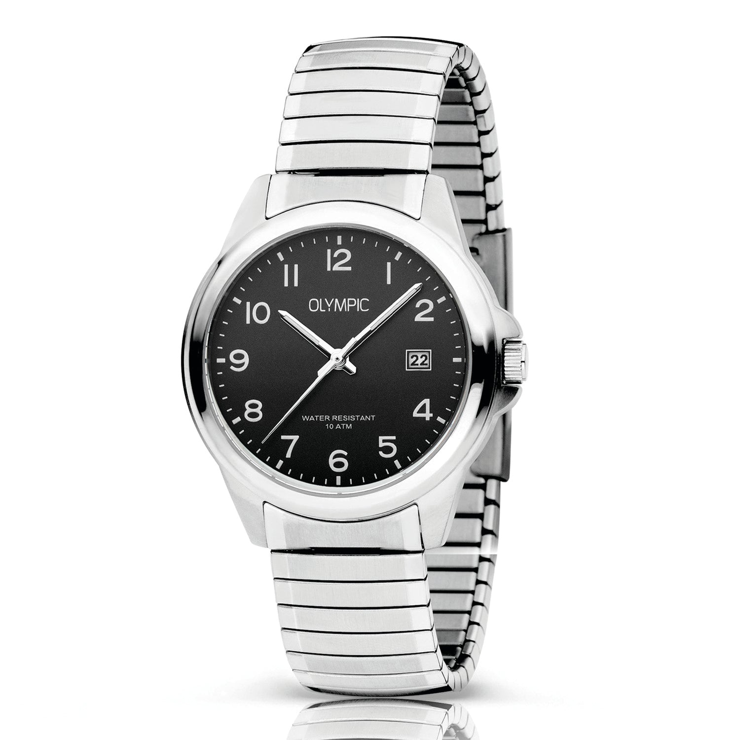 Olympic Charlie Zwart Heren Horloge 2002-OL26HSS309