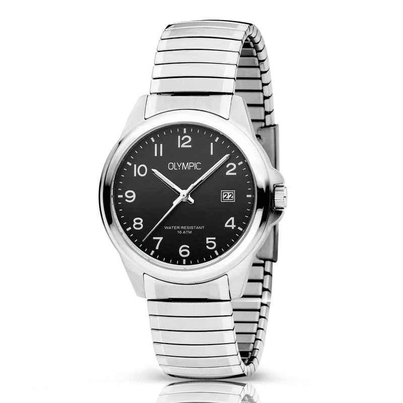 Olympic Charlie Zwart Heren Horloge 2002-OL26HSS309-zoom-