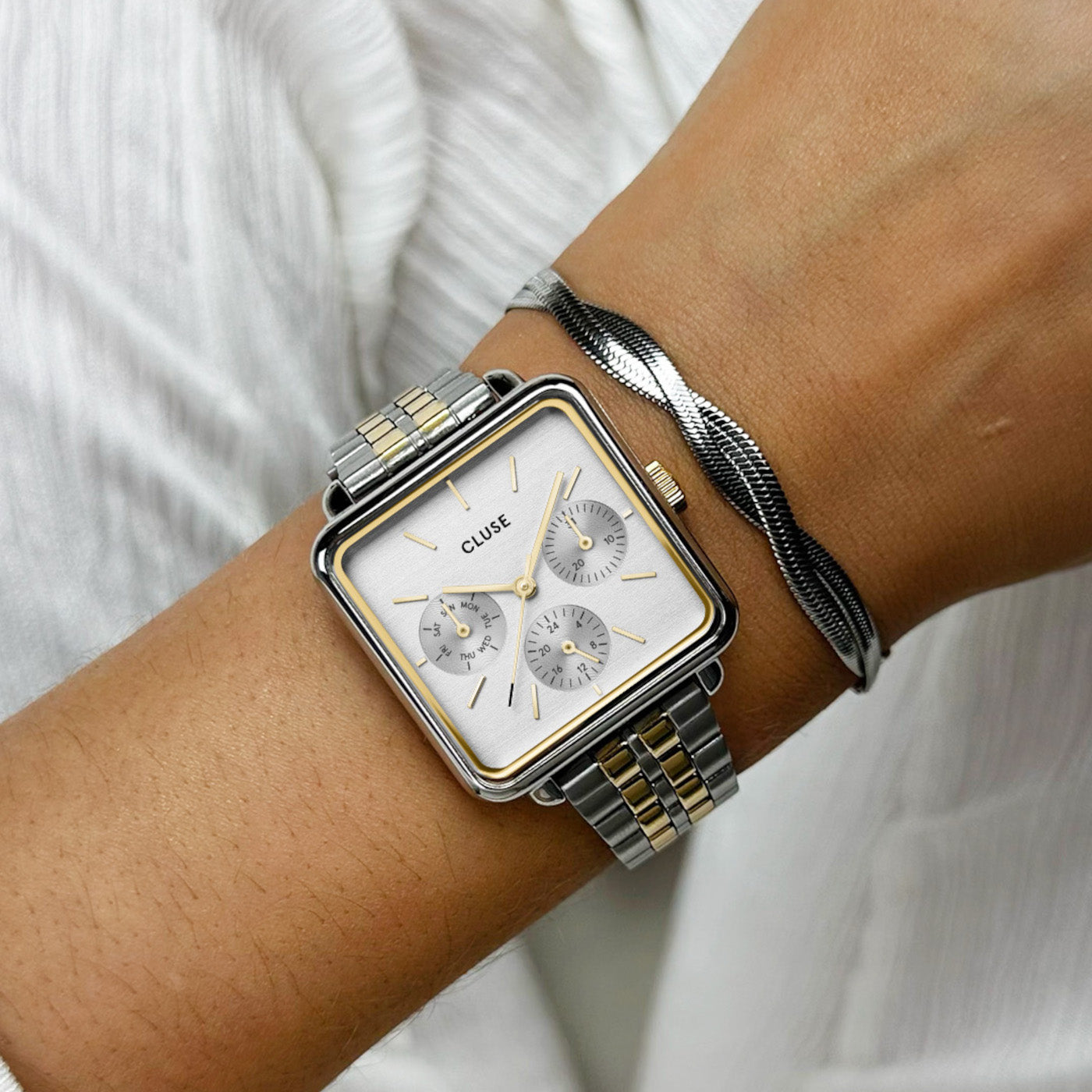 CLUSE La Tétragone Silver Watch CW13803