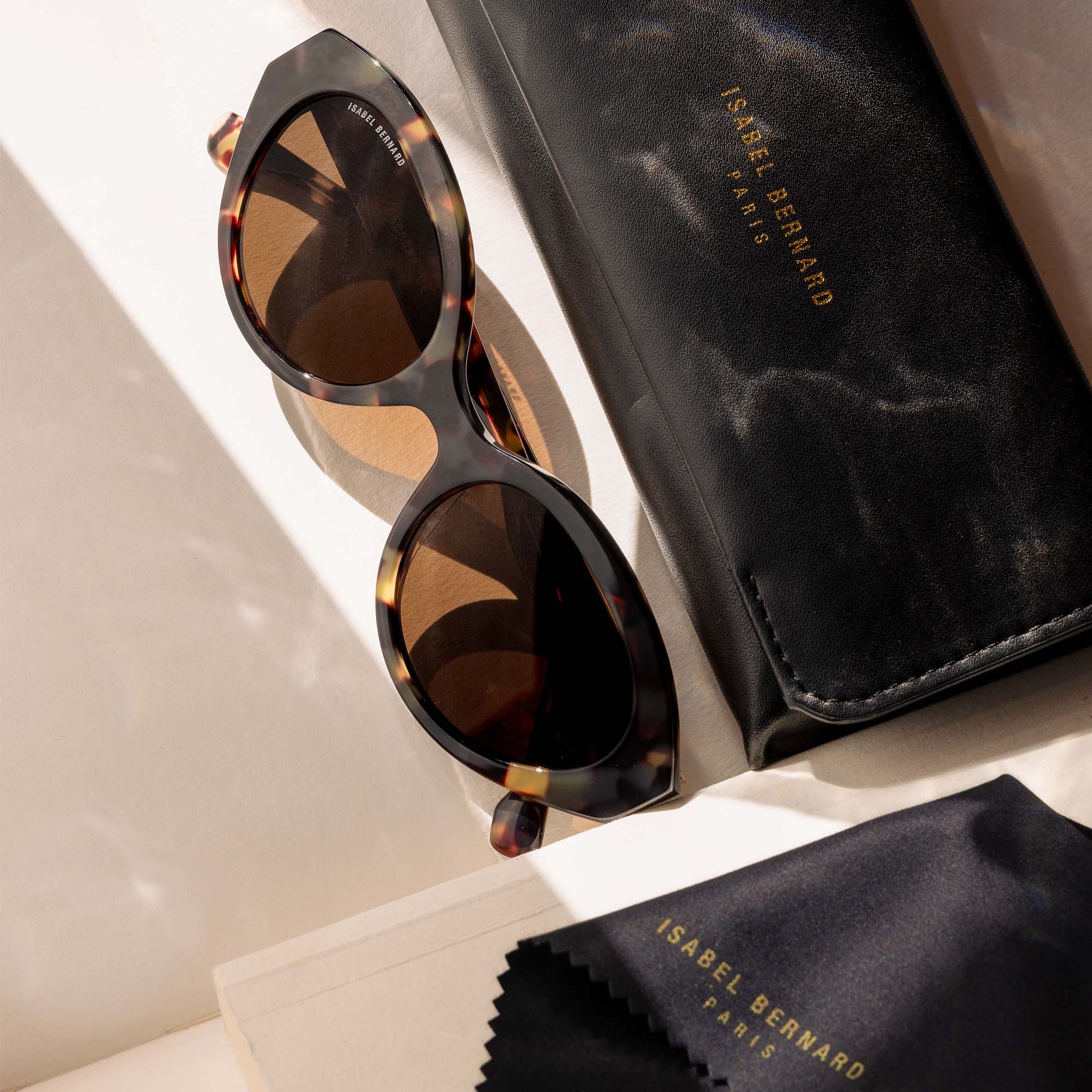 Isabel Bernard La Villette Rosaire Brown Tortoise Ovale Sunglasses IB400002-14-14