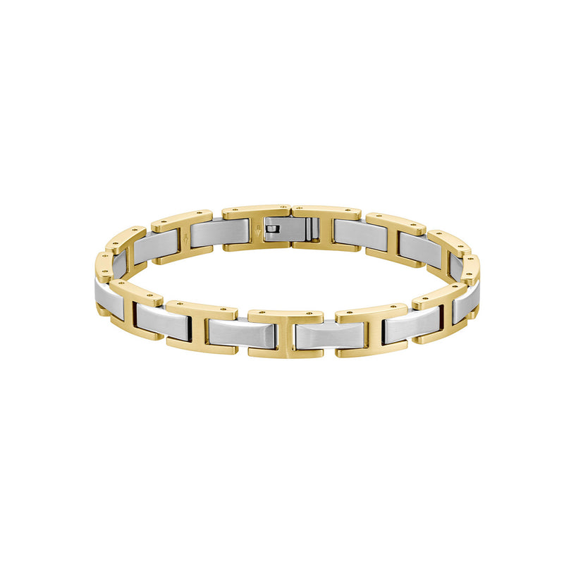 Hugo Boss Roestvrij Staal Bicolor Heren Schakelarmband HBJ1580793-zoom-