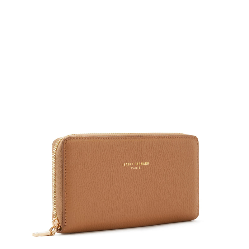 Isabel Bernard Honoré Léa Camel Kalfsleren Ritsportemonnee IB23023-zoom-