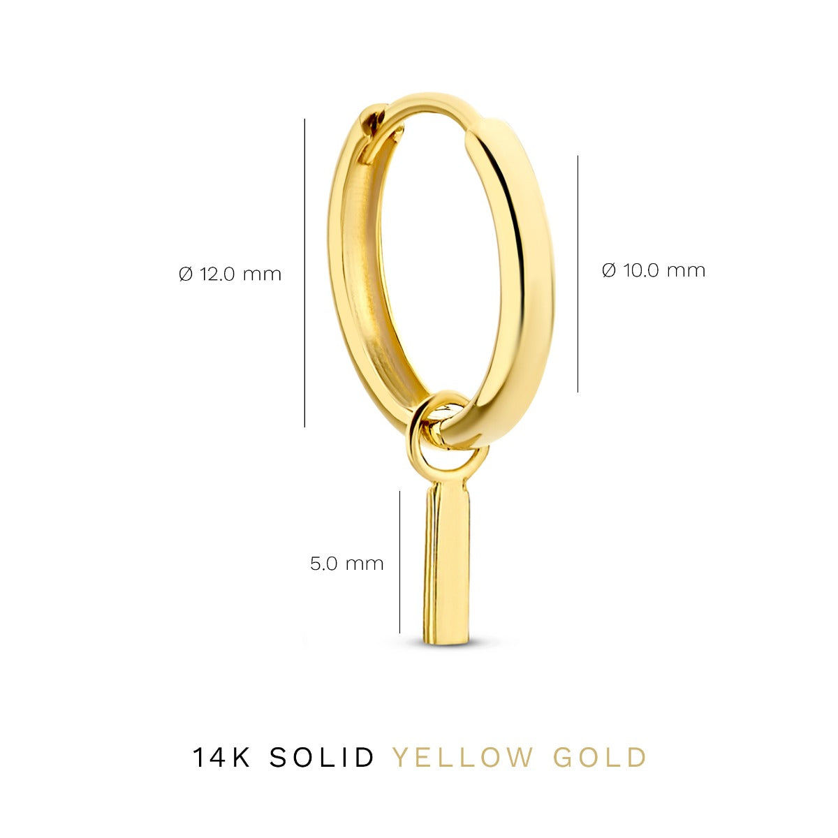 Isabel Bernard Monceau Josephine 14 Carat Golden Hoop Earrings IB360152