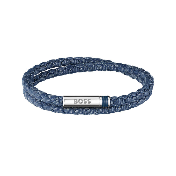 Hugo Boss Synthetische Vezel Blauwe Heren Gevlochten Armband HBJ1580800
