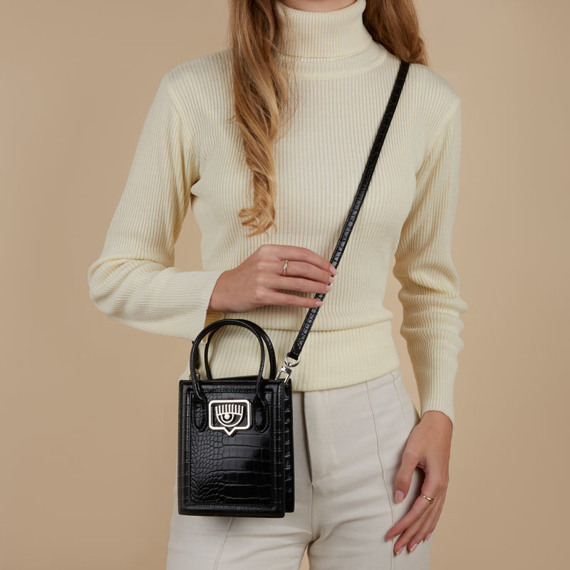 Chiara Ferragni Eyelike Black Crossbody bag 75SB4BB8-ZS728-899-zoom-