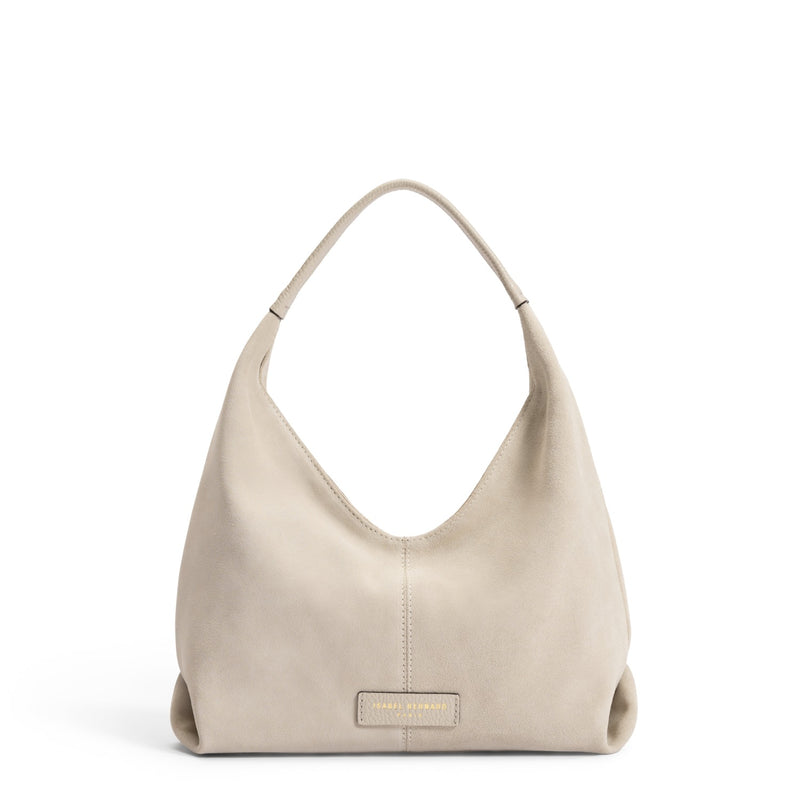 Isabel Bernard Honoré Grace mini crème suède handtas IB21132-170-zoom-