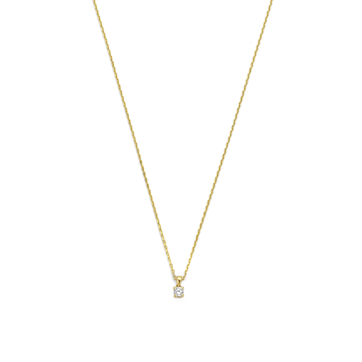 Isabel Bernard De la Paix Celesse 14 Carat Golden Necklace | diamond 0.07 ct | IBD350002