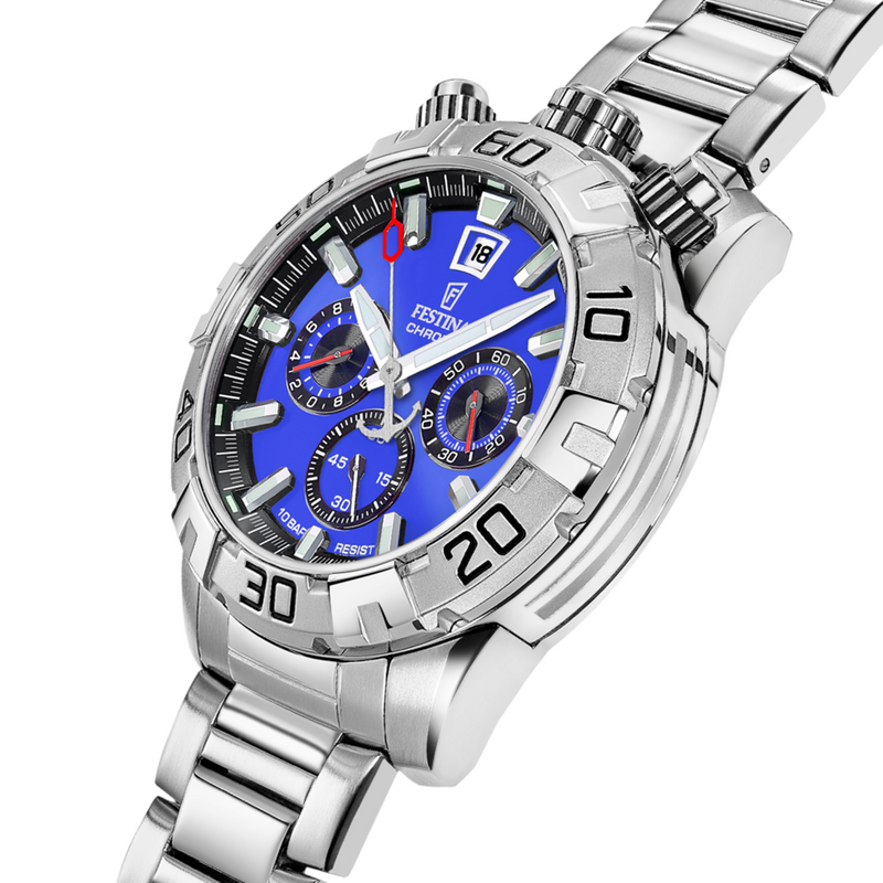 Festina Bullhead Blue Chronograph Men's Watch F20743/3-zoom-