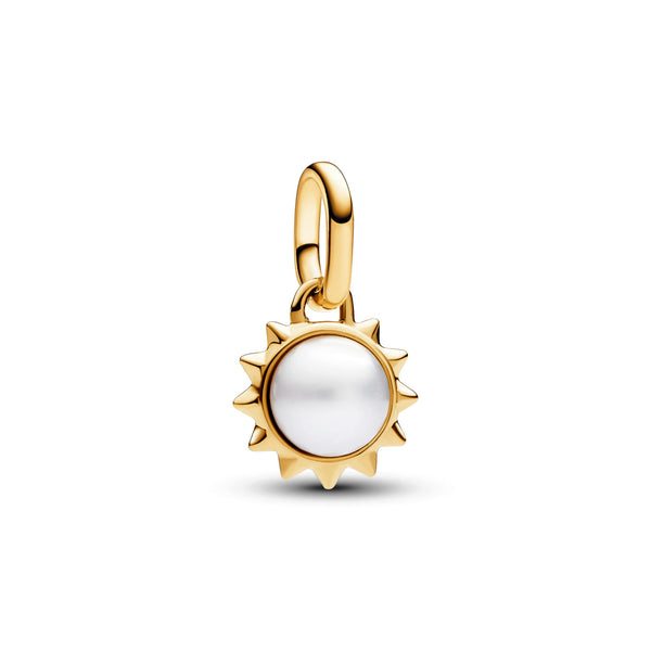 Pandora ME Gold Plated Behandelde Gecultiveerde Zoetwaterparel Zon Bedel 763035C01