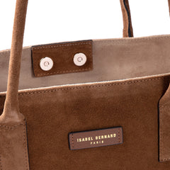 Isabel Bernard Honoré Elin Brown Suede shoulder bag IB25111-130