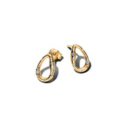 Pandora Essence Verguld Organisch Gevormd Stone-Set Oval Oorknoppen 264659C01