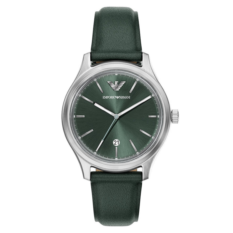 Emporio Armani Round Green Dial Watch AR11749-zoom-