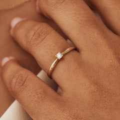 Isabel Bernard De la Paix Celesse 14 Carat Gold Ring | diamond 0.07 ct | IBD330002-54