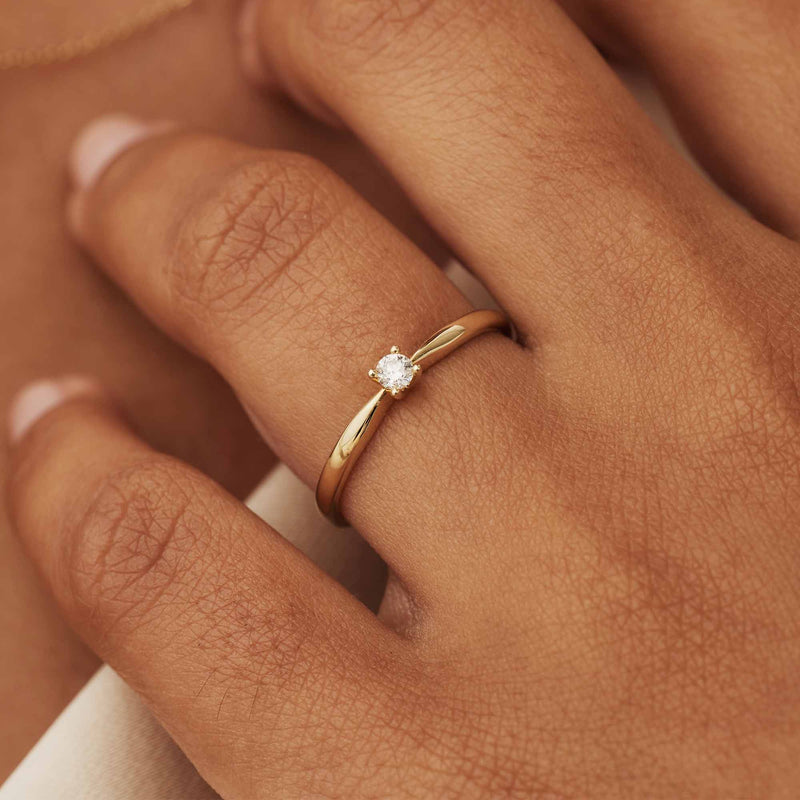 Isabel Bernard De la Paix Celesse 14 karaat gouden ring | diamant 0.07 ct | IBD330002-54-zoom-