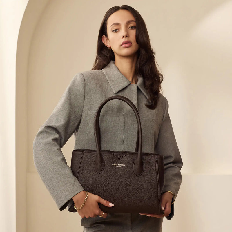 Isabel Bernard Honoré Cloe Midi Bruine Handtas van Kalfsleer IB25082-031-zoom-