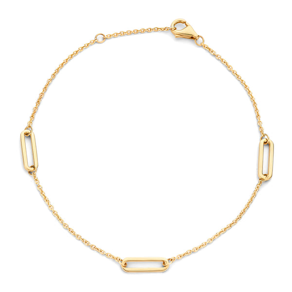 Armband met closed forever detail 14k goud