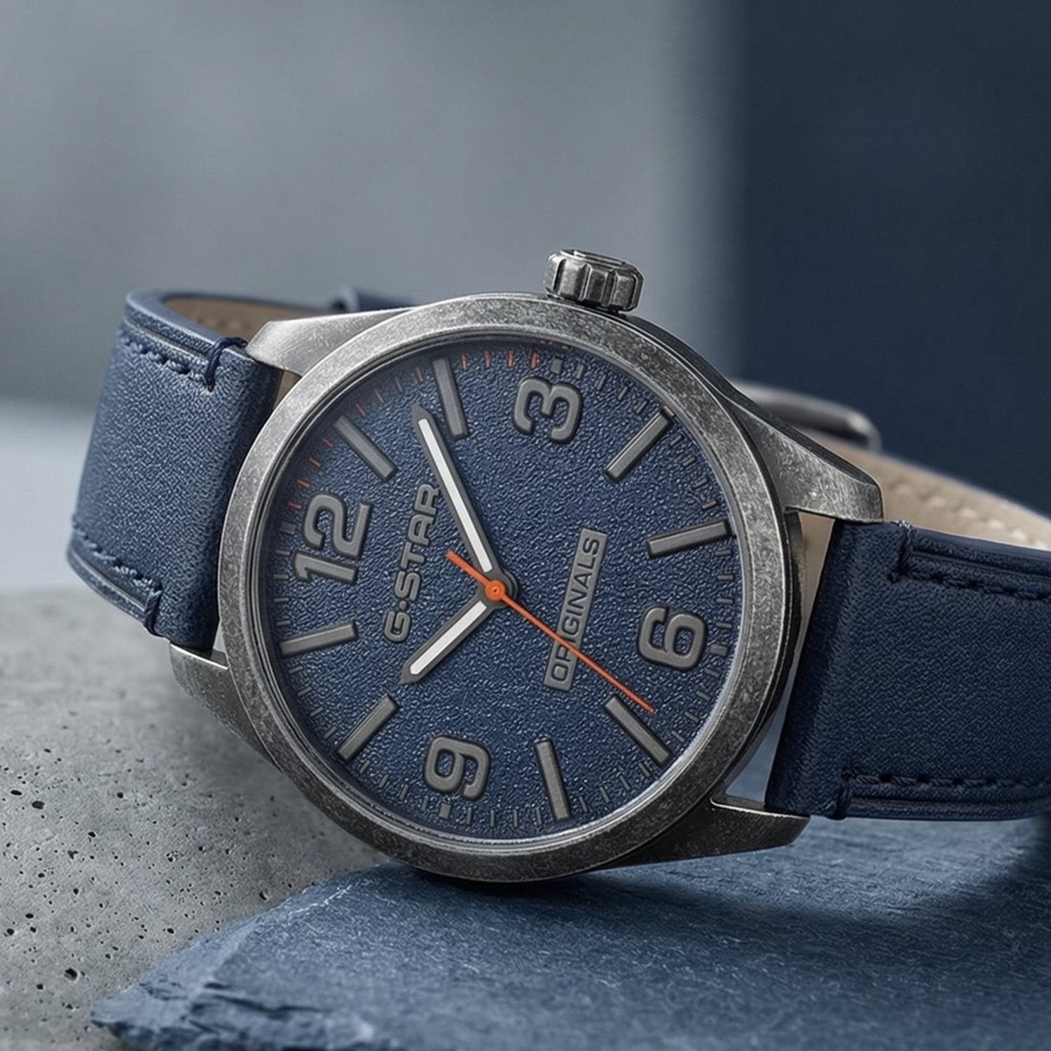 G-STAR Originals Blue Leather Men's Watch GSW.503.04